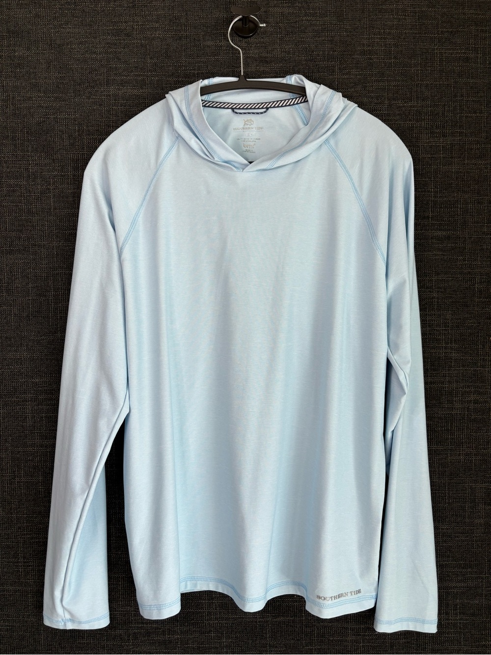 Southern Tide Light Blue Hooded Long-Sleeve Swim Rash Guard